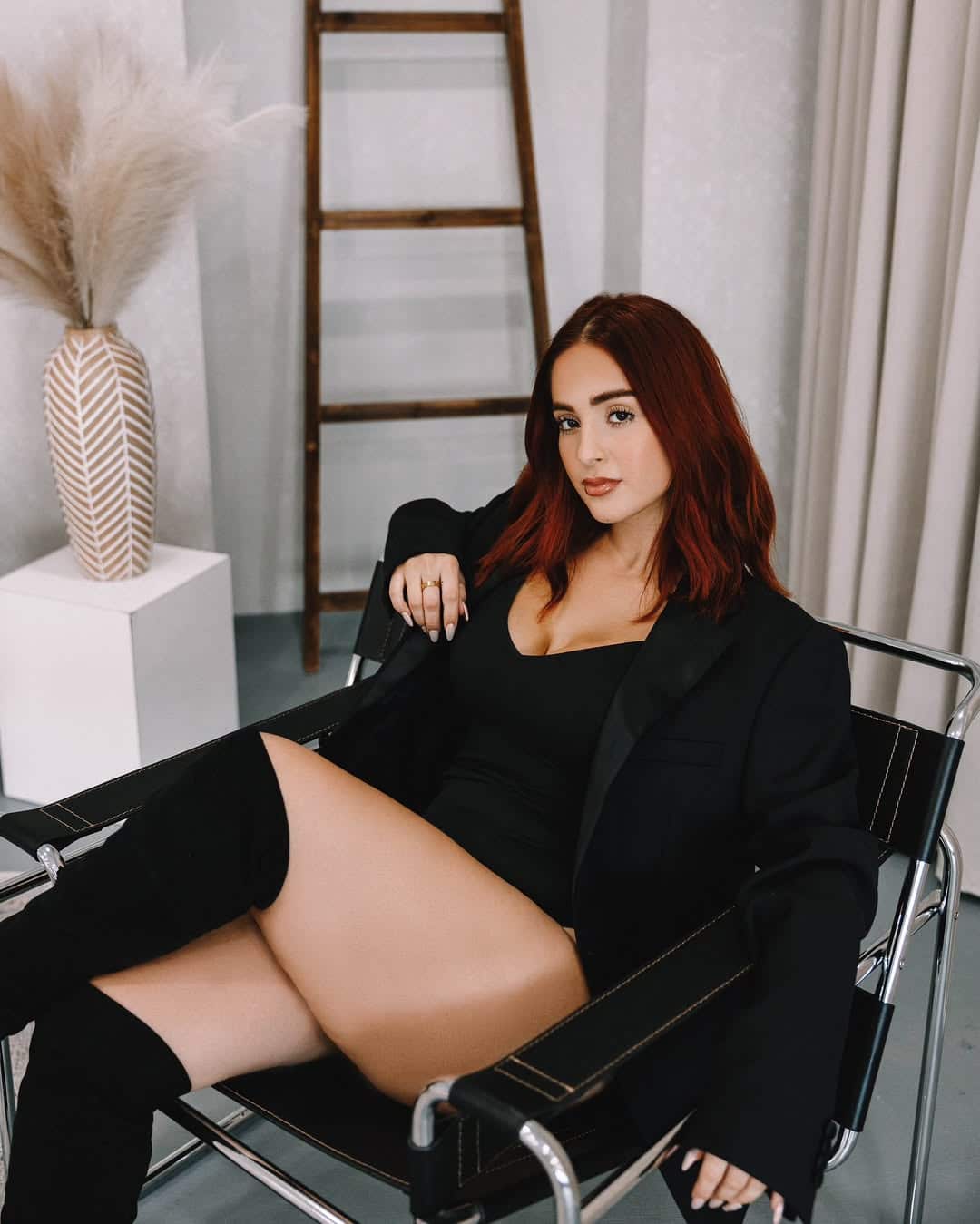 Nicolle Figueroa Captures Stunning Visuals at Miami Creative Studio Nicolle Figueroa during a photoshoot at a Miami studio with elegant backdrops and advanced lighting